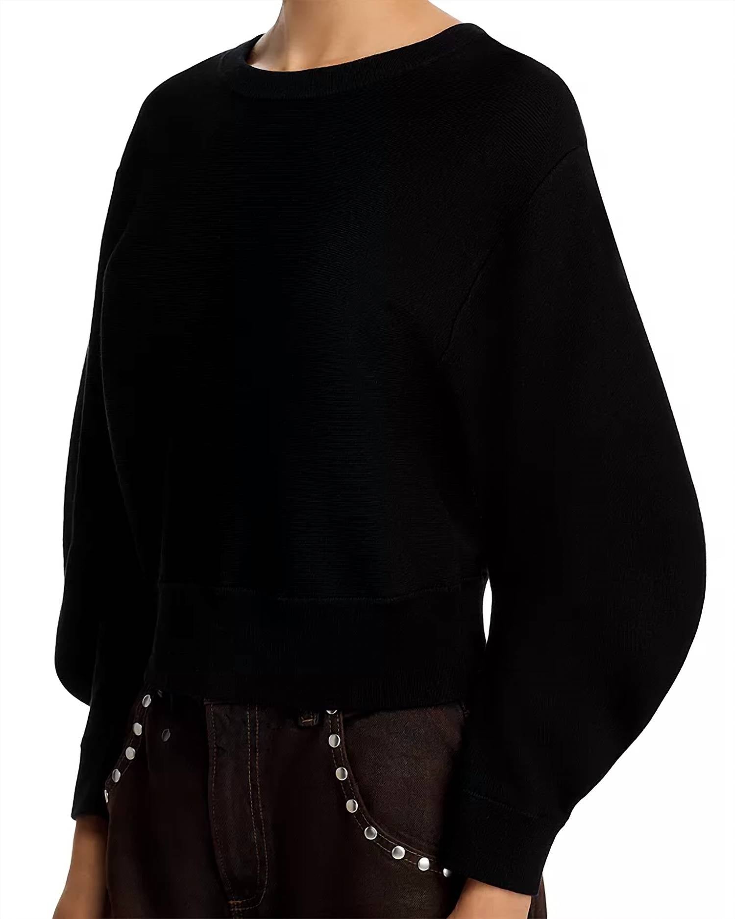 Steve Madden - Rosina Fine Rib Balloon Sleeve Sweater