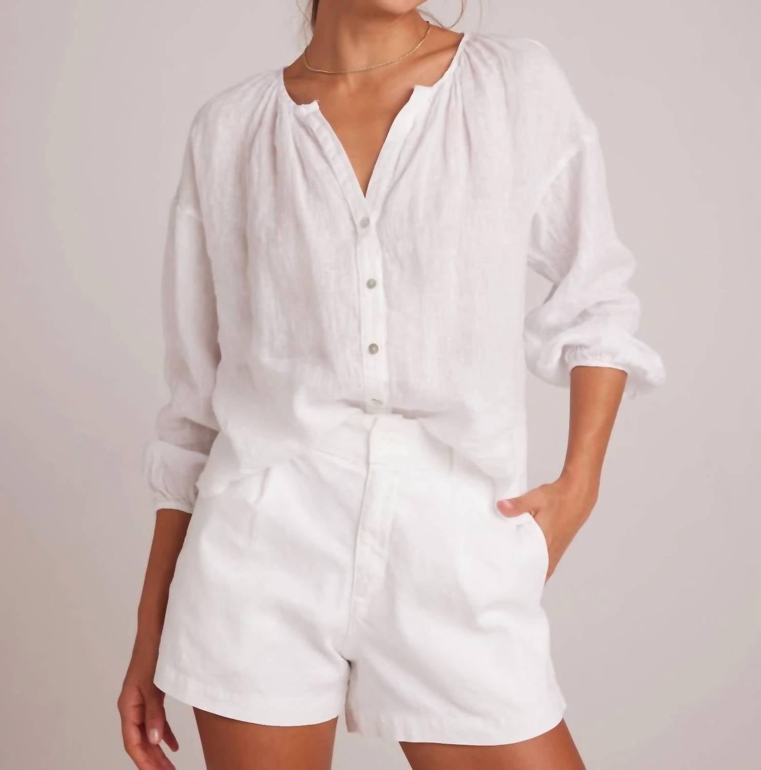 Bella Dahl - Women's Shirred Neck Blouse