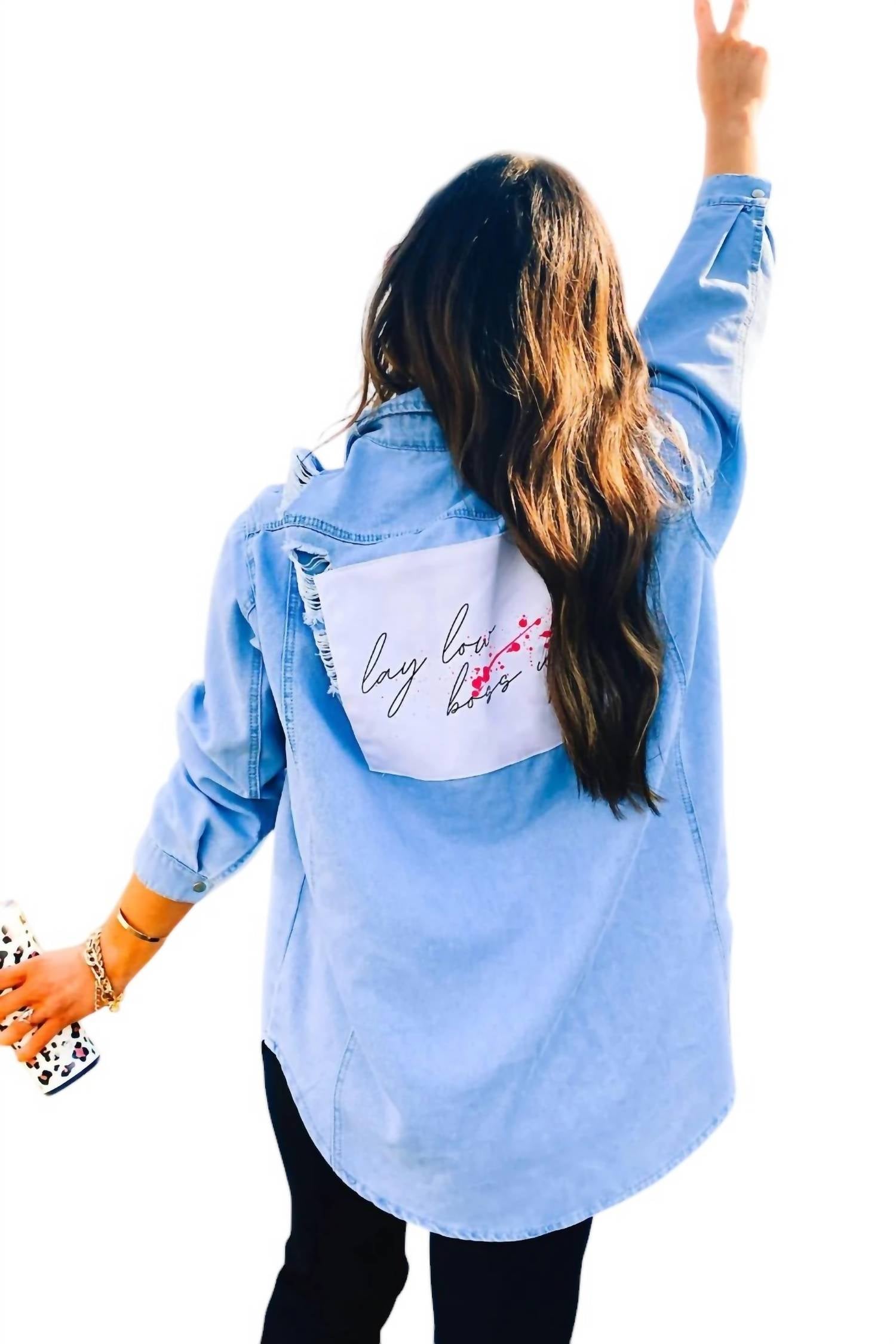 Wlm - Boss Up Denim Shacket