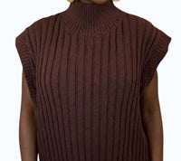 Klesis Iris Sleeveless Sweater in chocolate chocolate - women's sweater