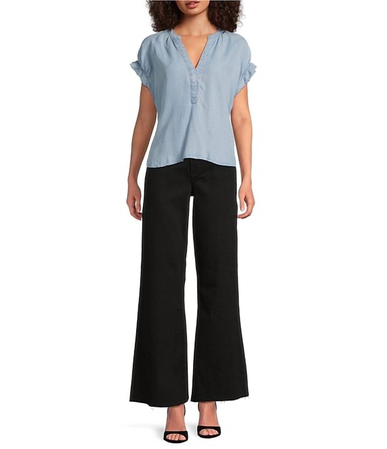 Dear John Denim - Fiona Stretch Denim High Rise Wide Leg Ankle Jeans