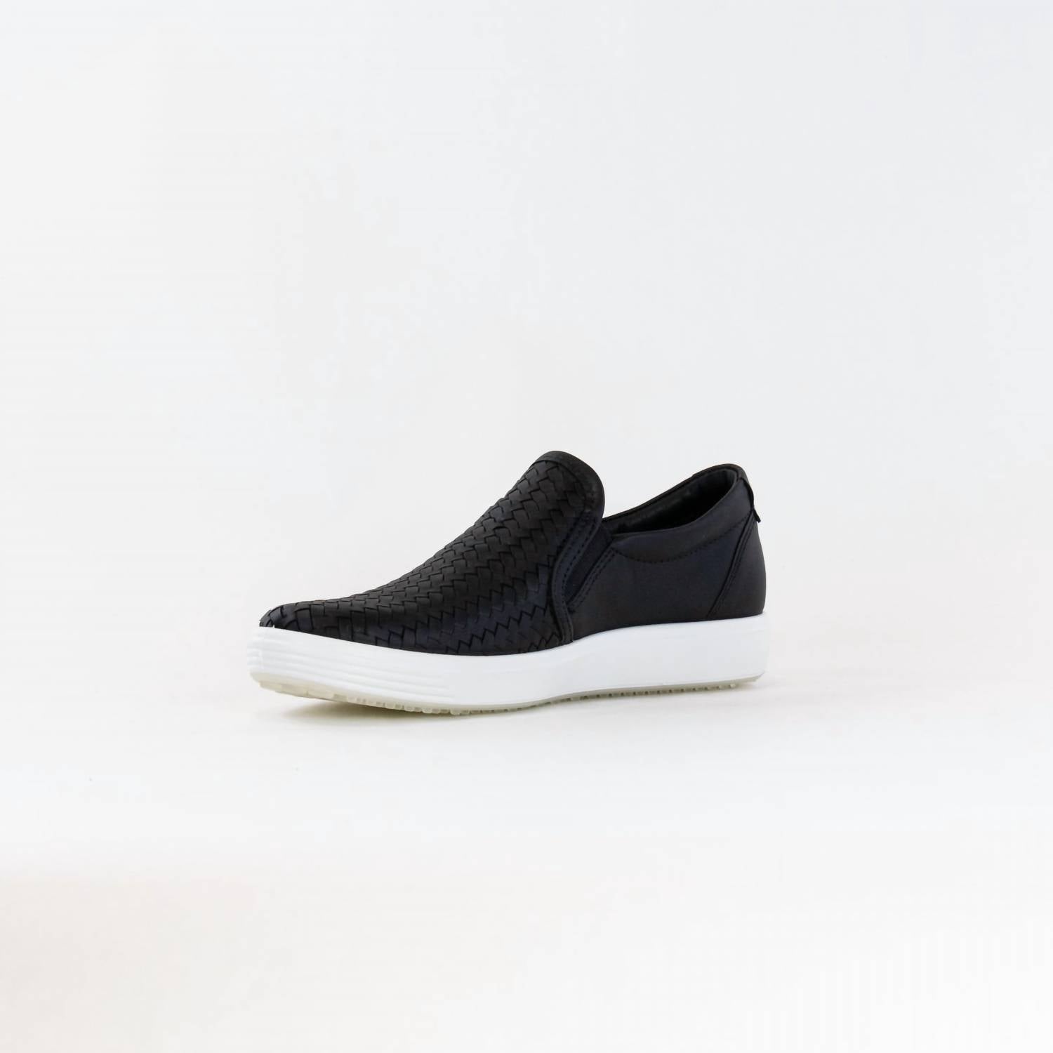 ECCO Women's Soft 7 Woven Slip On 2.0 Shoe in black - women's sneaker - view 4