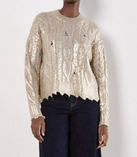 Apricot - Metallic Foil Sweater
