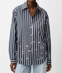 Joseph Ribkoff - Rhinestones Blouse