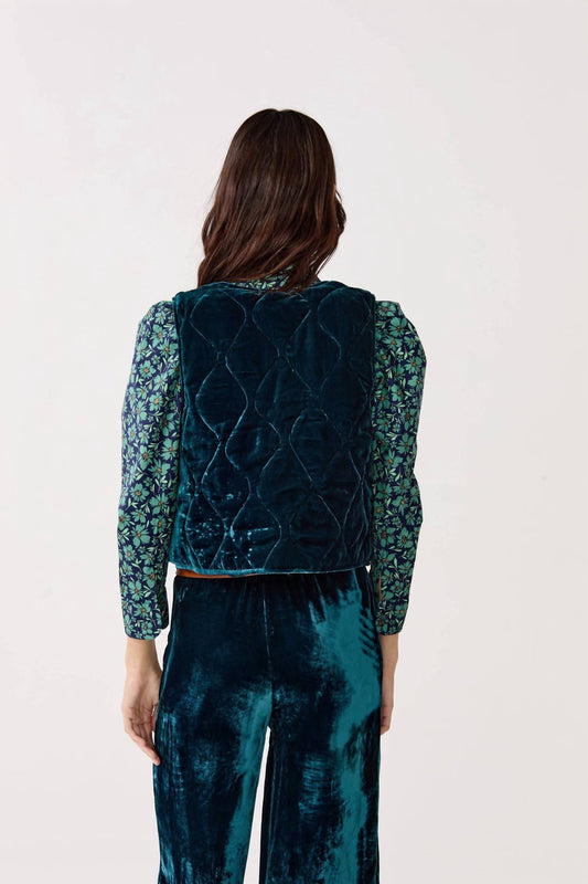 Lanhtropy - Waves Silk Velvet Quilted Vest