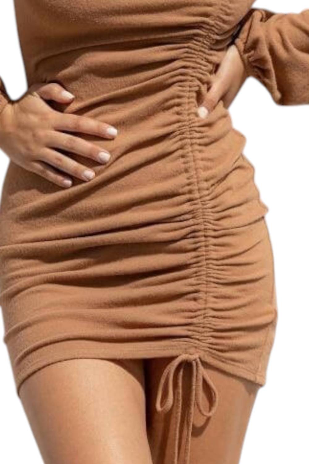 Made With Love - Kim Bodycon Front Ruching Dress