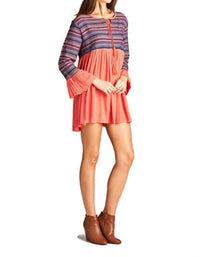 Velzera - Tapestry Geometric Mini Dress - Plus