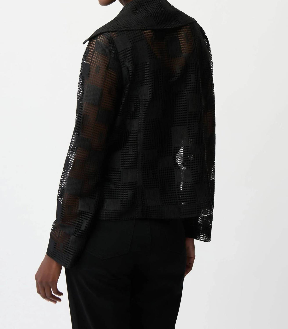 Joseph Ribkoff - Geometric Mesh Moto Jacket