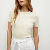 Veronica Beard - Ribbed Short Sleeve Tee