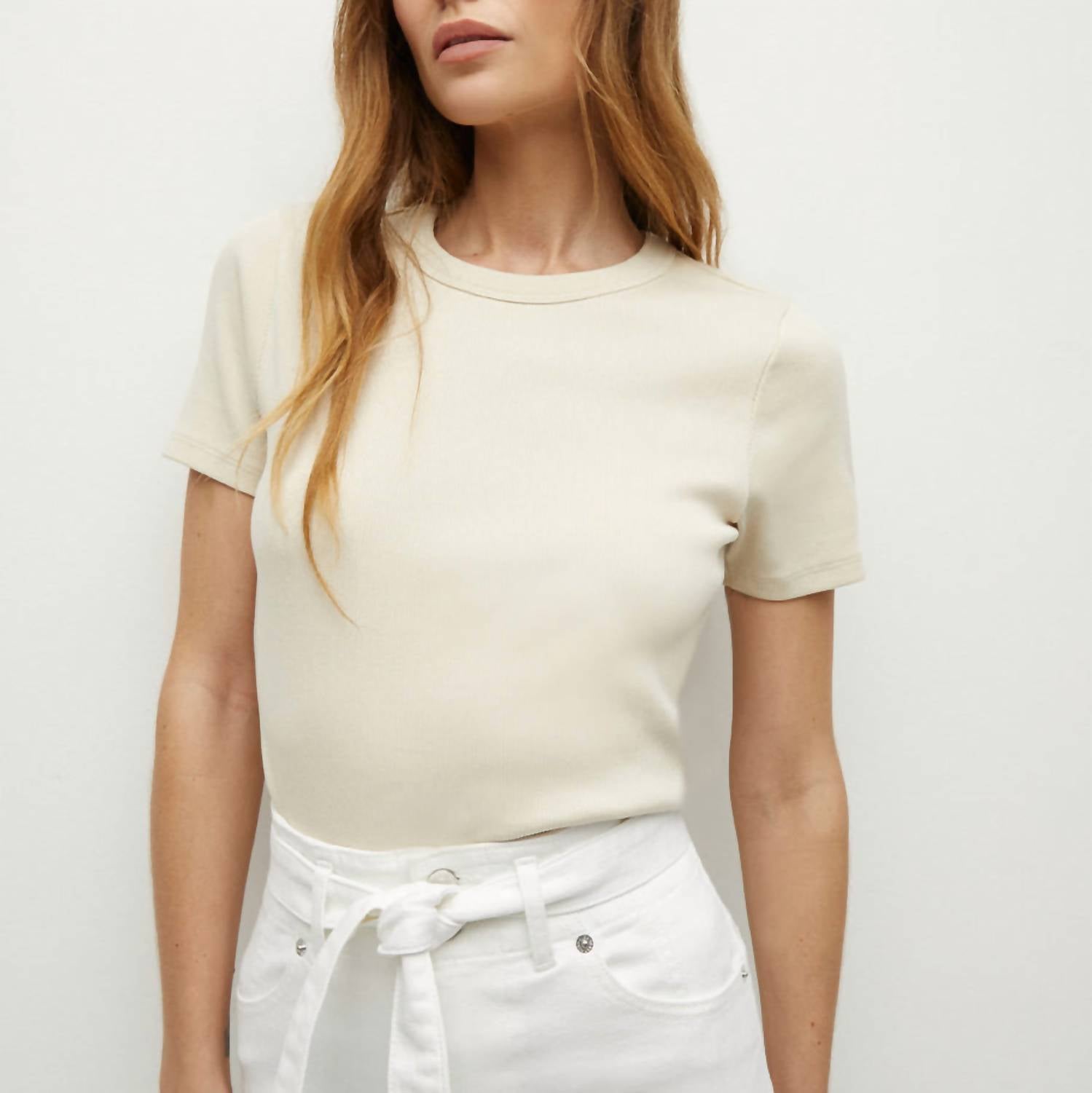 Veronica Beard - Ribbed Short Sleeve Tee