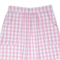 Lullaby Set Girls Isabella Skirt in pink buffalo check - kids' skirt - detail view
