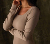 The Normal Brand - Normal Rib Long Sleeve Midi Dress