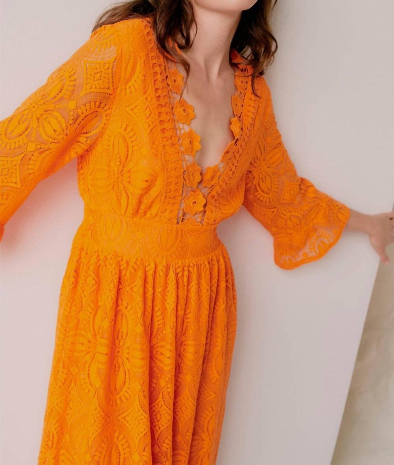 B.Young - Jali Lace Midi Dress