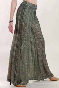 Pol - Flower Lace Palazzo Pants