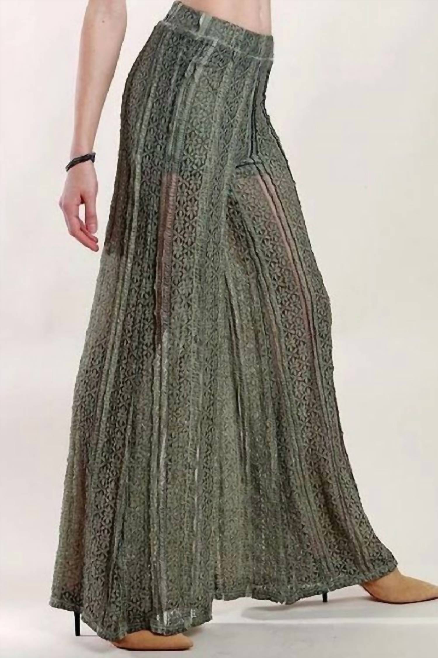 Pol - Flower Lace Palazzo Pants