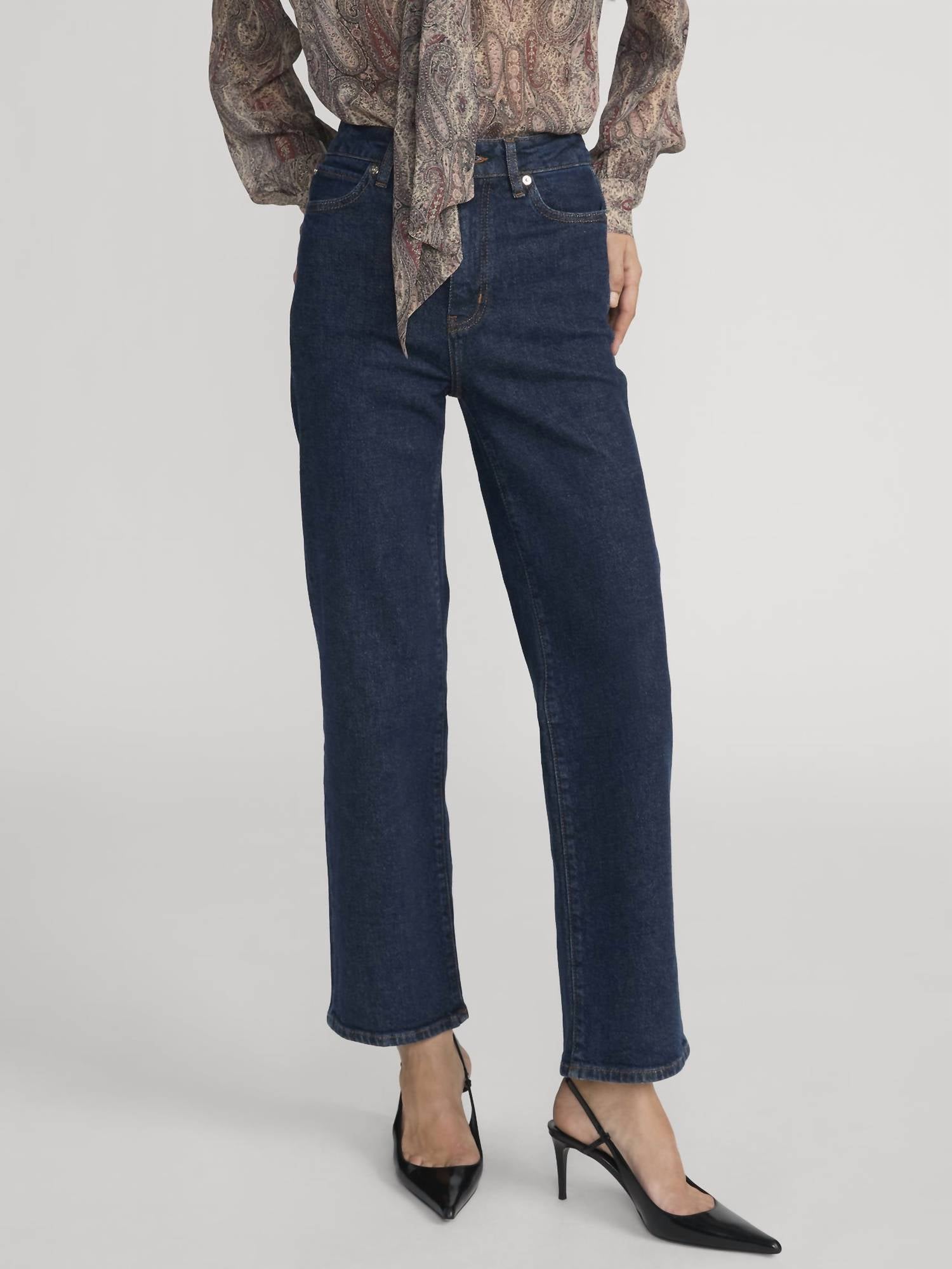 Frame - Wide Leg High Rise Jeans