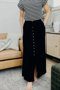 Mikarose - Button Front Maxi Skirt
