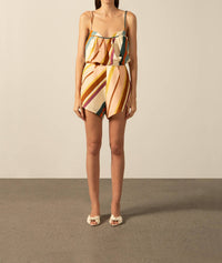 Adriana Degreas - Organic Stripes Top And Shorts Set