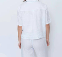 Blueberry - Cropped Camp Shirt