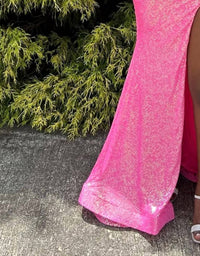 Ava Presley - Lace-up Back Sequin Fitted Gown