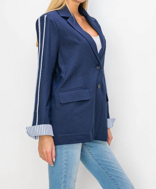 Joh - Mary Blazer Jacket With Stripes