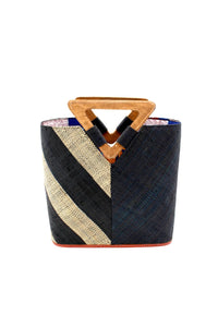 Shebobo - Women's Zuki Two Tone Straw Handbag