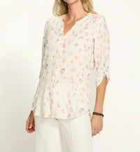 Fdj - Smocked 3/4 Sleeve Shirt