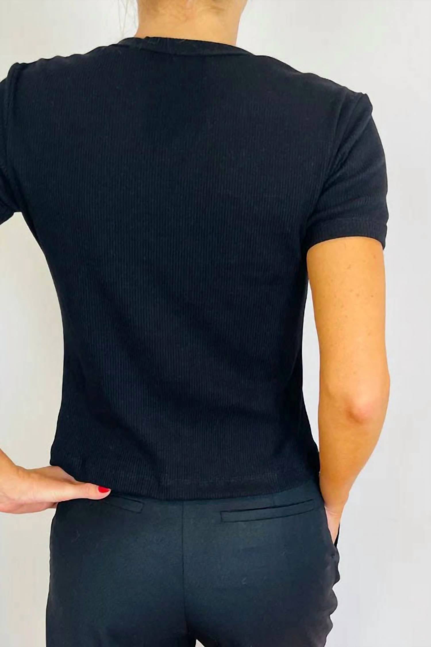 Meraki - Rachel Ribbed Baby Tee