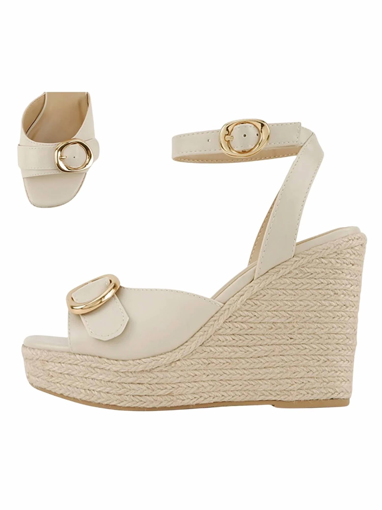 Fortune Dynamic - Women's Buckle Espadrille Wedge Sandal