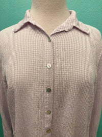 Cut Loose - Women's Easy Crop Shirt Crinkle Check