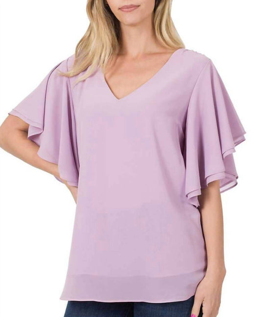 Vanilla Monkey - Woven Double Layer Chiffon Top