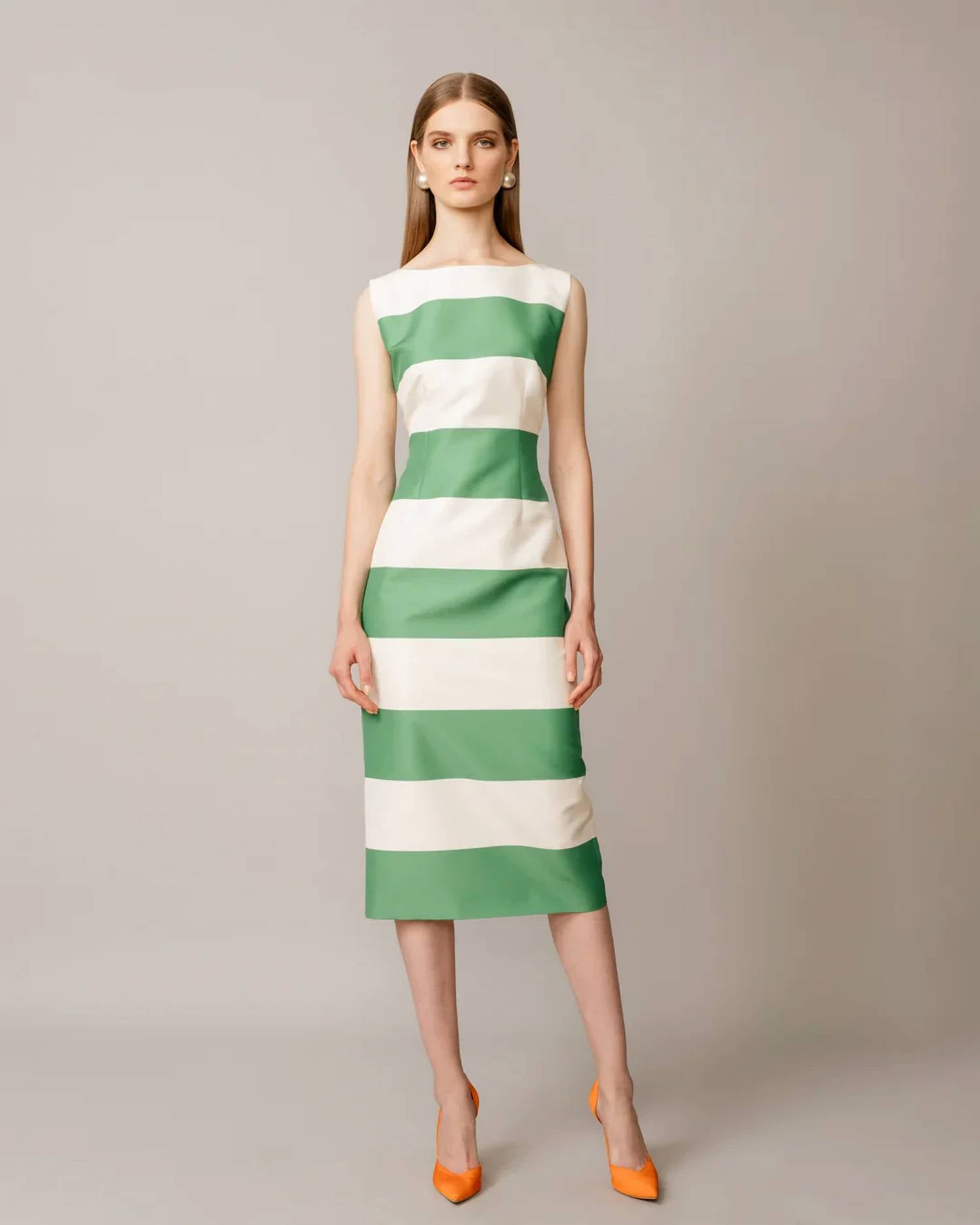 Maison Zoulias - Jacky Stripes Midi Dress