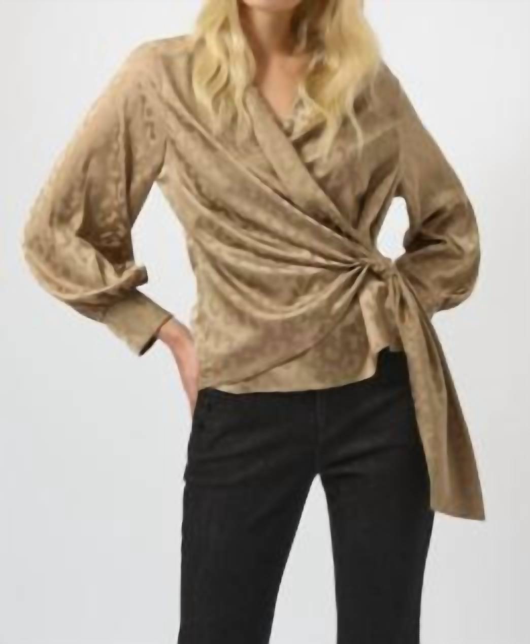 Joseph Ribkoff - Leopard V-neck Wrap Top