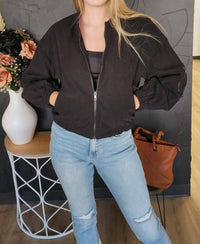 Umgee - Waist Length Zip Up Jacket