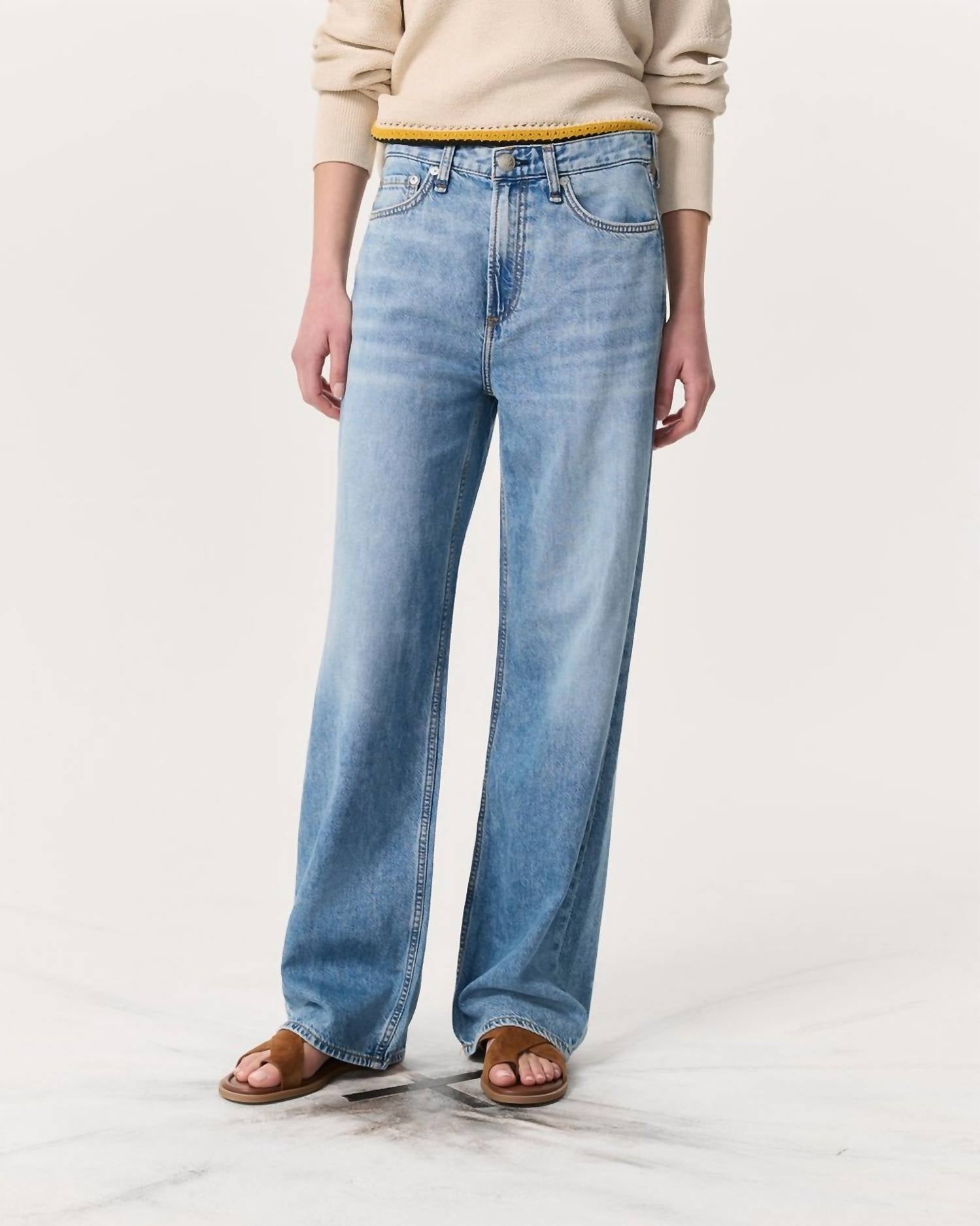 Rag & Bone - Featherweight Logan Wide Leg Jeans