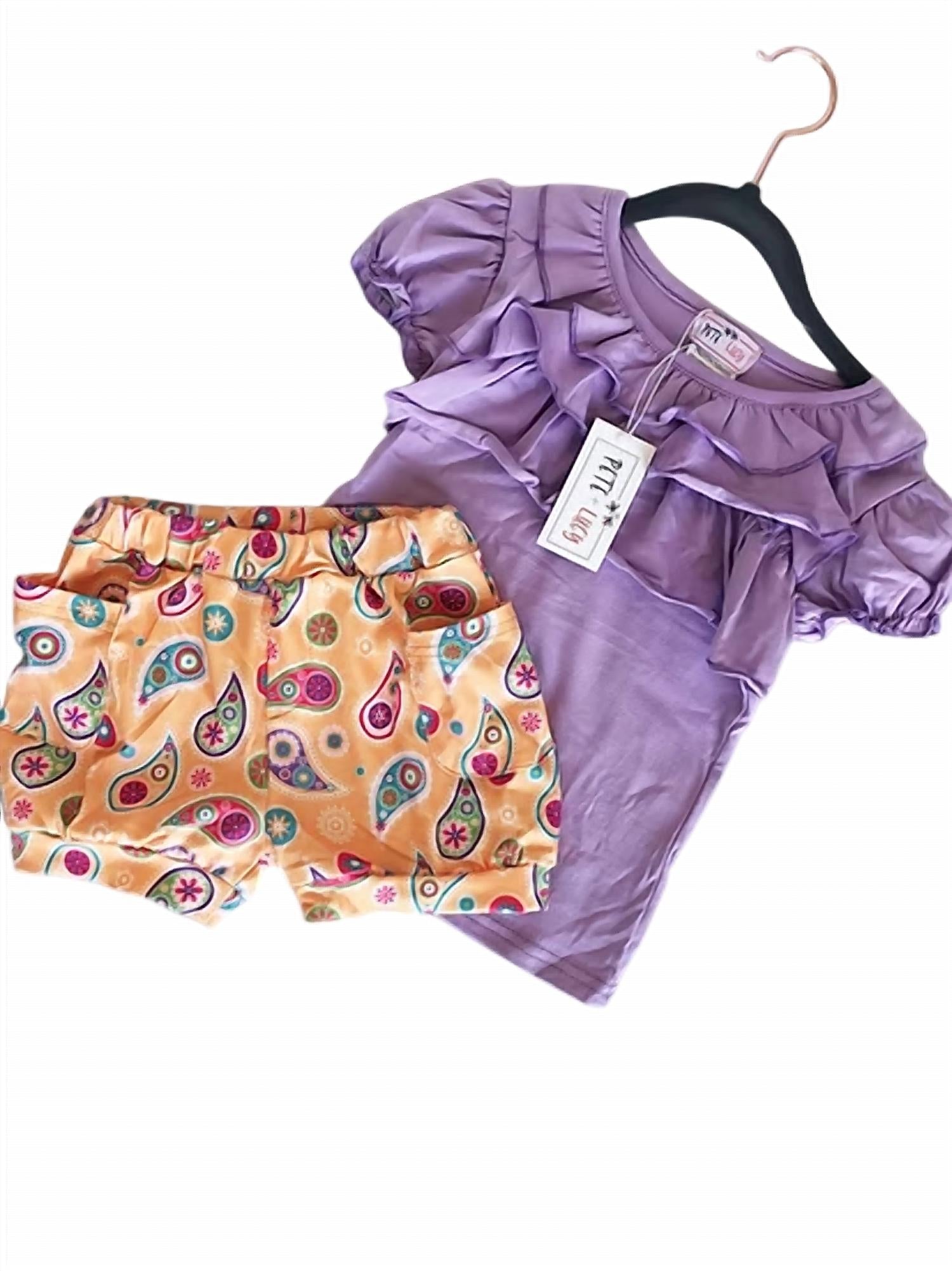 Pete + Lucy - Girls Paisley Short Set