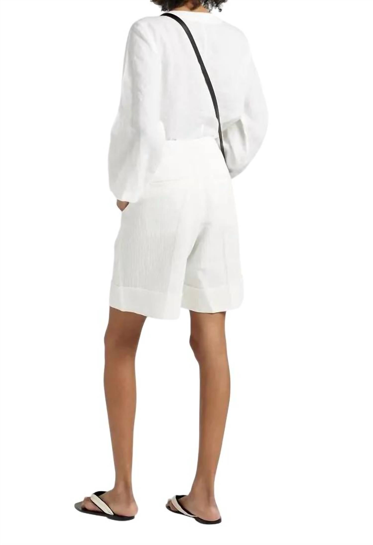 King & Tuckfield - High-rise Jacquard Shorts