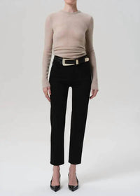 Citizens of Humanity Caia Straight Leg Pants in plush black - women's pants