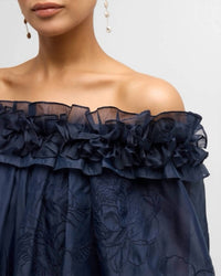 Cinq A Sept - Nava Embroidered Organza Mini Dress