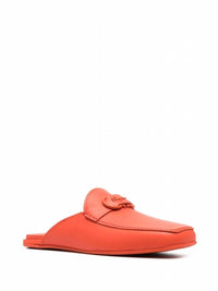 Salvatore Ferragamo Men's Logo Buckle Backless Slipper Mule in red - men's loafer - detail view
