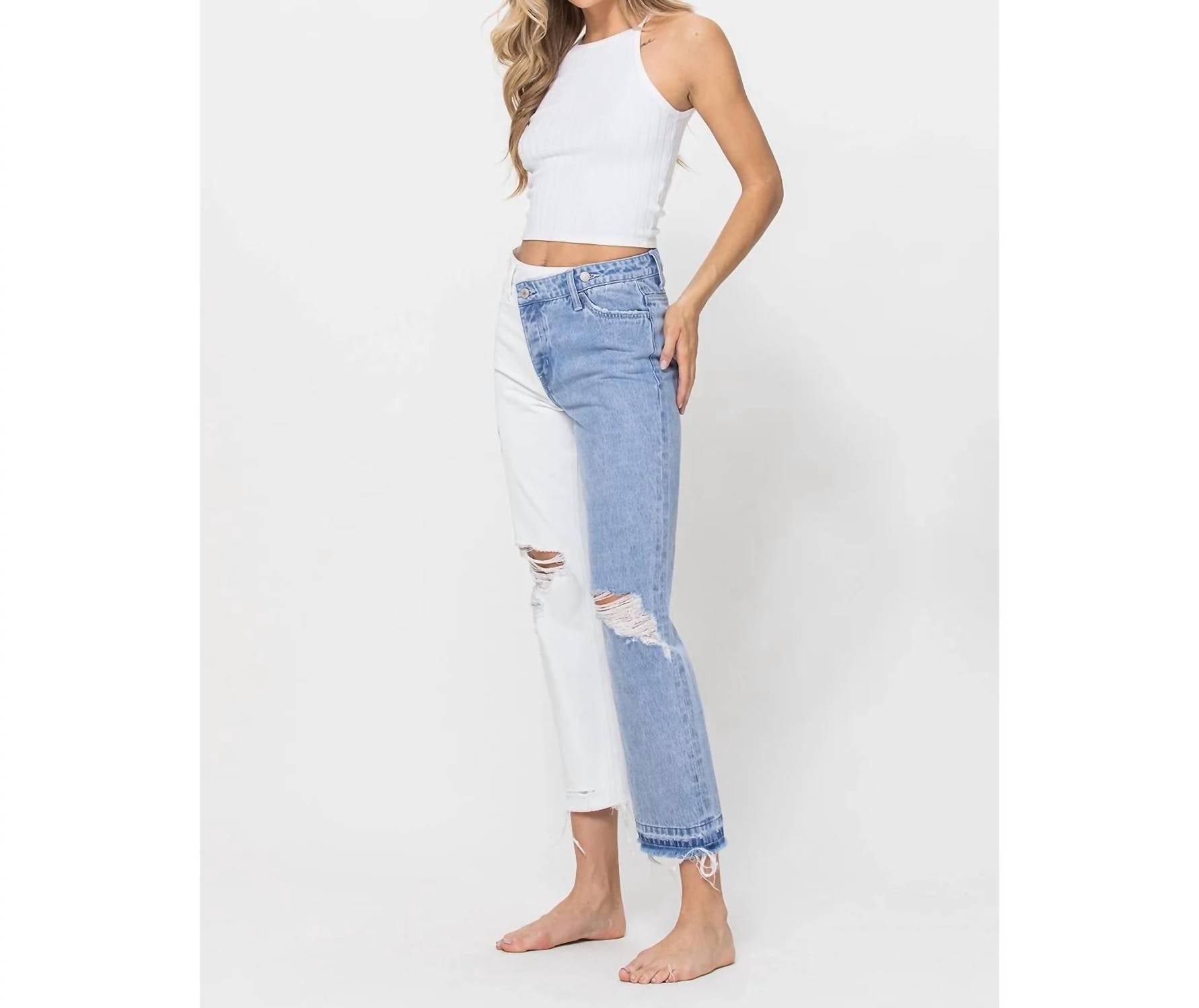 Vervet By Flying Monkey - Tinley Two Tone Jeans