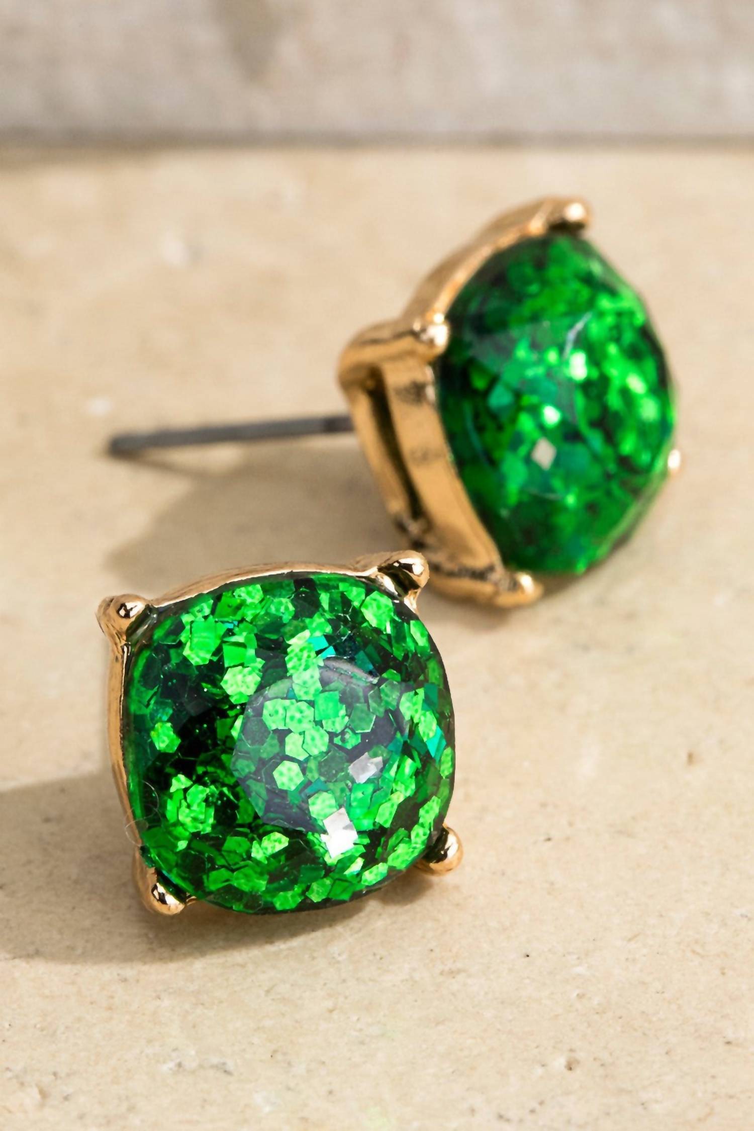 White Label - Women's Glitter Studs Earrings