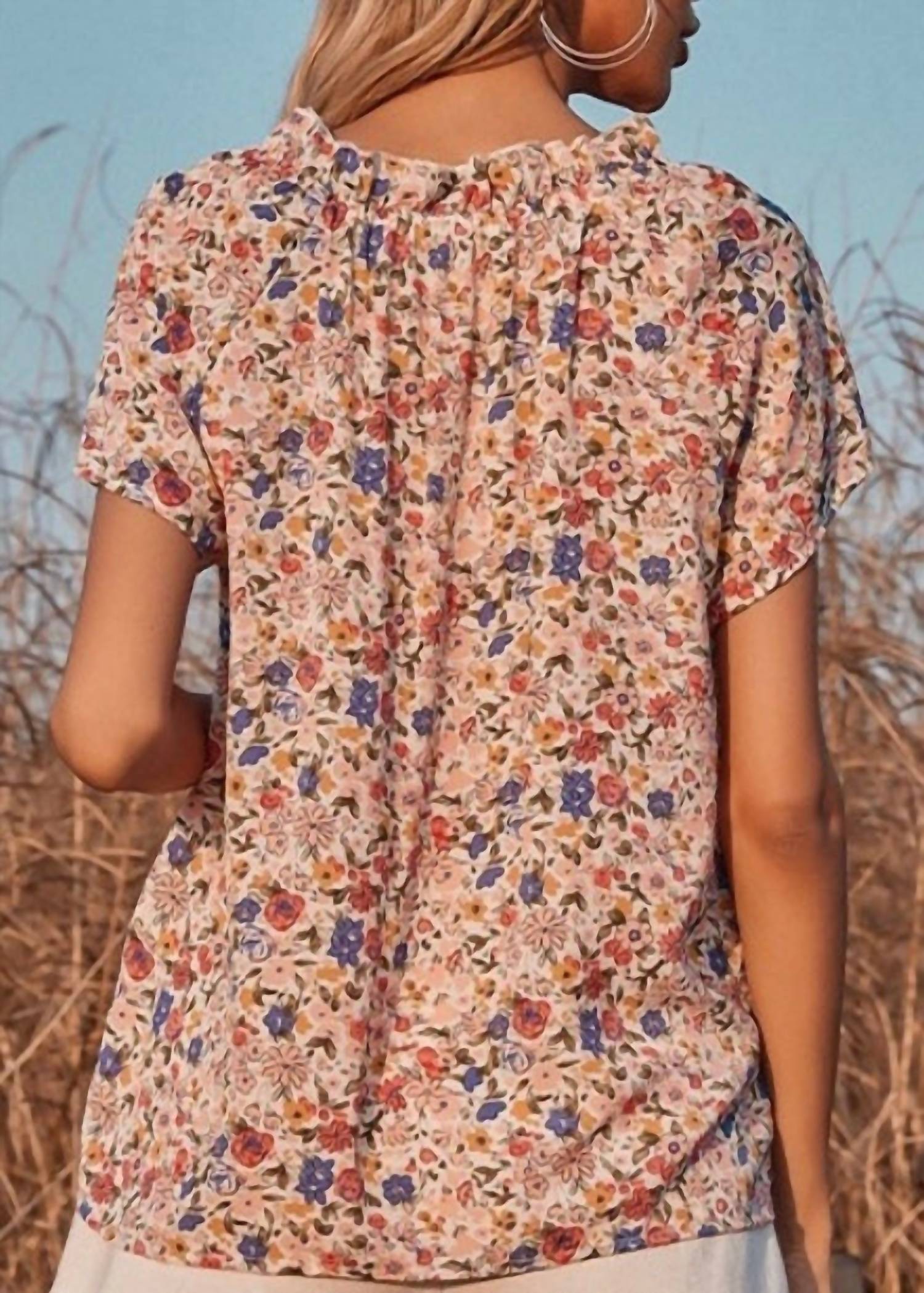 Miss Sparkling - Disa Short Sleeve Blouse