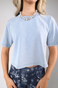 Z Supply - Women's Curran Knit Denim Sweatshirt