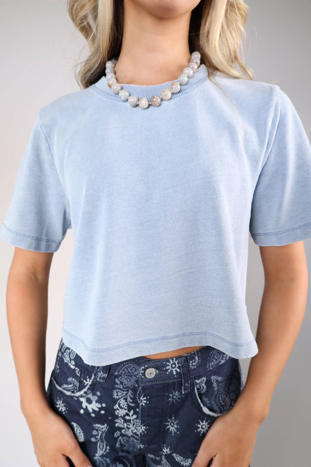 Z Supply - Women's Curran Knit Denim Sweatshirt
