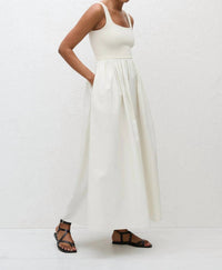 Matteau - Knit And Cotton Maxi Dress