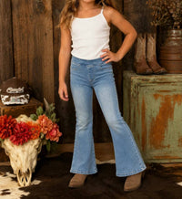 Ml Kids - Criss Cross Waist Flare Jeans