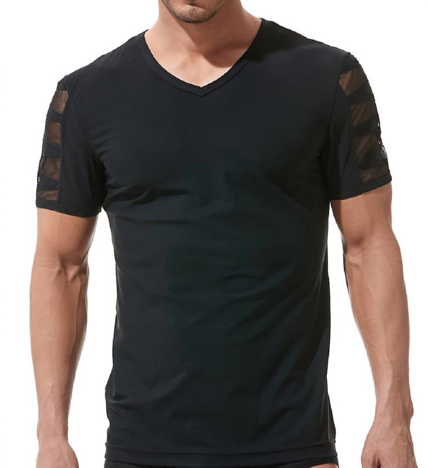 High-Line Laser Cut Embroidered T-Shirt