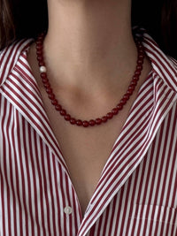 By Orly - Women's Carnelian Beaded Necklace
