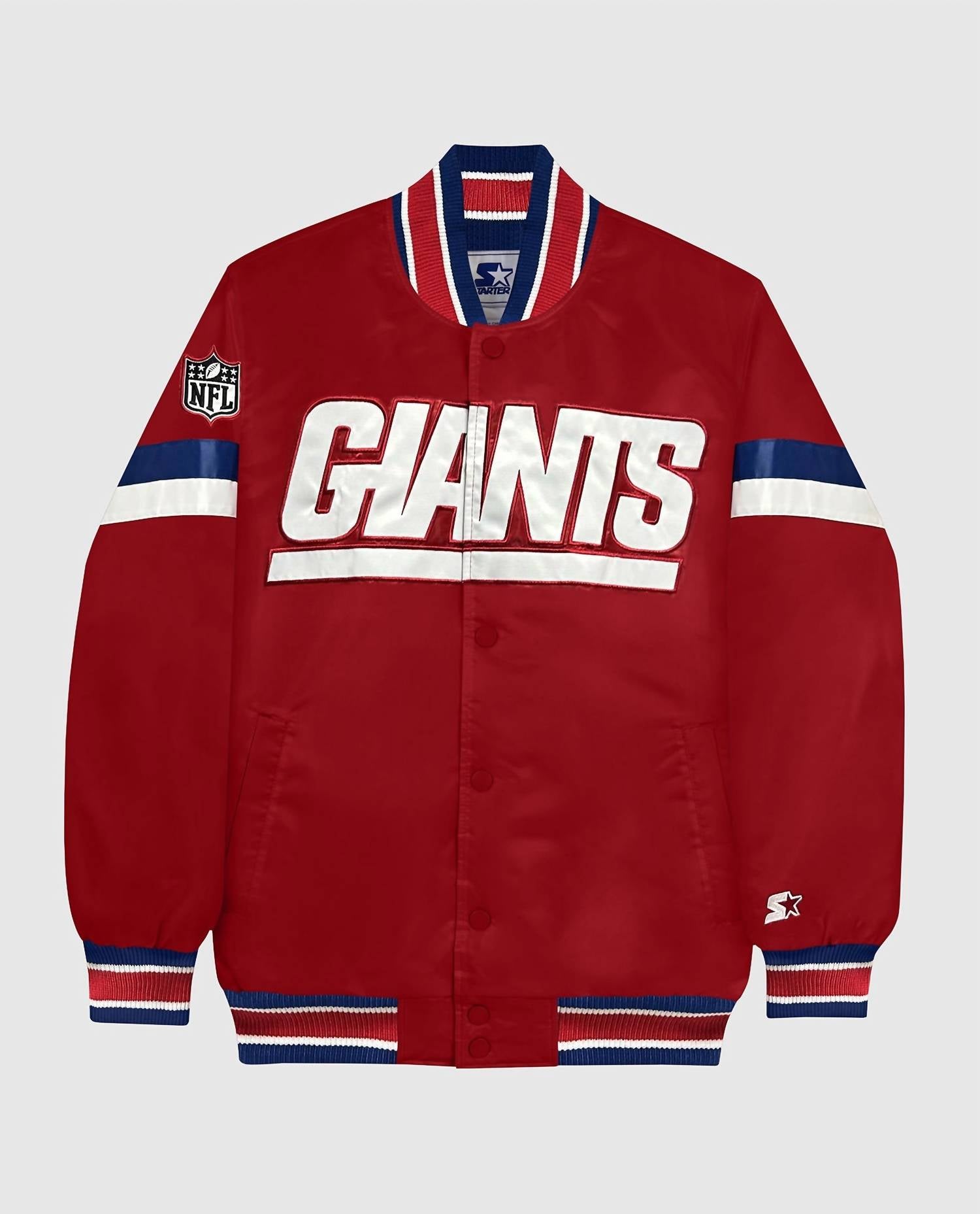 Starter - Men's New York Giants Home Game Satin Full-snap Jacket